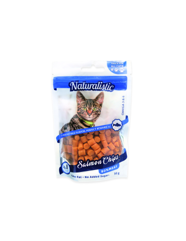 SALMON CHIPS FOR CATS, 50 GRS